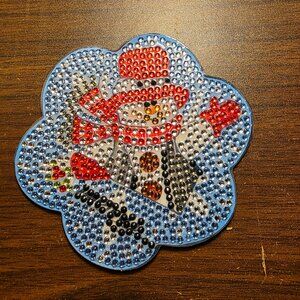 Diamond Art Snowman Coaster Set